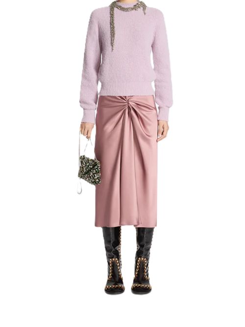 Dries Van Noten Gonna midi drappeggiata rosa DRIES VAN NOTEN | 0108572070301
